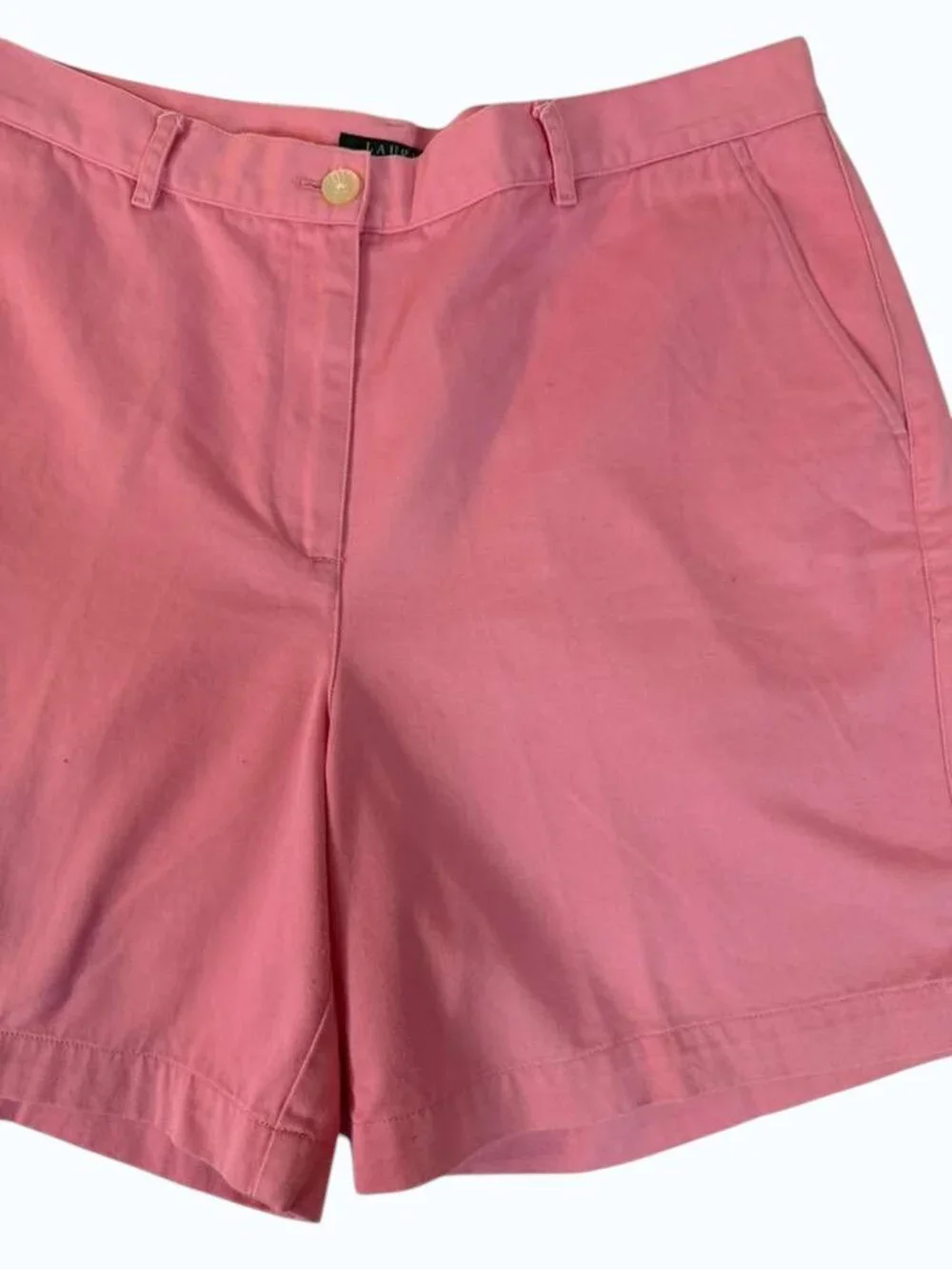Lauren Ralph Lauren Pink Chino Shorts Size 14 100% Cotton.